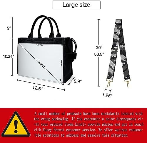 Fancy Forest The Tote Bag for Women with Zipper, Large/Medium/Small Size, Canvas tote bags - Image 2