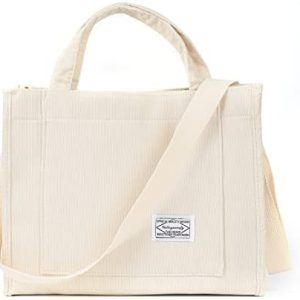 Valleycomfy Vintage Casual Corduroy Tote Bags Women Hobo Crossbody Bag Purse for Women Travel Shoulder Bags Handbags Eco Bag